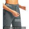 G GRADUAL Women’s Capri Pants with 3 Zipper Pockets Lightweight Quick Dry Hiking Travel Capris Pants for Women Casual Summer(Dark Grey)