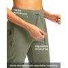 G GRADUAL Women’s Capri Pants with 3 Zipper Pockets Lightweight Quick Dry Hiking Travel Capris Pants for Women Casual Summer(Grey Sage)