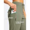 G GRADUAL Women’s Capri Pants with 3 Zipper Pockets Lightweight Quick Dry Hiking Travel Capris Pants for Women Casual Summer(Grey Sage)