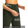 G GRADUAL Women’s Capri Pants with 3 Zipper Pockets Lightweight Quick Dry Hiking Travel Capris Pants for Women Casual Summer(Olive)