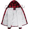 G Gradual Men’s Flannel Jacket Fleece Sherpa Lined Hoodies Zip Up Plaid Shirt Warm Winter Jackets for Men with Zipper Pockets(Black Red)
