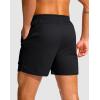 G Gradual Men’s Running Athletic Shorts with Zipper Pocket 5″/ 7″ Lightweight Quick Dry Gym Workout Shorts for Tennis Active(Black)