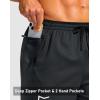 G Gradual Men’s Running Athletic Shorts with Zipper Pocket 5″/ 7″ Lightweight Quick Dry Gym Workout Shorts for Tennis Active(Dark Grey)