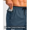 G Gradual Men’s Running Athletic Shorts with Zipper Pocket 5″/ 7″ Lightweight Quick Dry Gym Workout Shorts for Tennis Active(Dusty Blue)