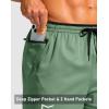 G Gradual Men’s Running Athletic Shorts with Zipper Pocket 5″/ 7″ Lightweight Quick Dry Gym Workout Shorts for Tennis Active(Jasmine Green)
