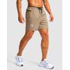 G Gradual Men’s Running Athletic Shorts with Zipper Pocket 5″/ 7″ Lightweight Quick Dry Gym Workout Shorts for Tennis Active(Khaki)