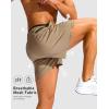 G Gradual Men’s Running Athletic Shorts with Zipper Pocket 5″/ 7″ Lightweight Quick Dry Gym Workout Shorts for Tennis Active(Khaki)