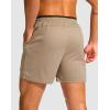 G Gradual Men’s Running Athletic Shorts with Zipper Pocket 5″/ 7″ Lightweight Quick Dry Gym Workout Shorts for Tennis Active(Khaki)