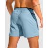 G Gradual Men’s Running Athletic Shorts with Zipper Pocket 5″/ 7″ Lightweight Quick Dry Gym Workout Shorts for Tennis Active(Light Blue)