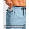 G Gradual Men’s Running Athletic Shorts with Zipper Pocket 5″/ 7″ Lightweight Quick Dry Gym Workout Shorts for Tennis Active(Light Blue)