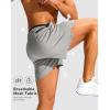 G Gradual Men’s Running Athletic Shorts with Zipper Pocket 5″/ 7″ Lightweight Quick Dry Gym Workout Shorts for Tennis Active(Llight Grey)