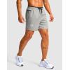 G Gradual Men’s Running Athletic Shorts with Zipper Pocket 5″/ 7″ Lightweight Quick Dry Gym Workout Shorts for Tennis Active(Llight Grey)