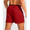 G Gradual Men’s Running Athletic Shorts with Zipper Pocket 5″/ 7″ Lightweight Quick Dry Gym Workout Shorts for Tennis Active(Red)
