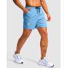 G Gradual Men’s Running Athletic Shorts with Zipper Pocket 5″/ 7″ Lightweight Quick Dry Gym Workout Shorts for Tennis Active(Sky Blue)