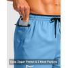 G Gradual Men’s Running Athletic Shorts with Zipper Pocket 5″/ 7″ Lightweight Quick Dry Gym Workout Shorts for Tennis Active(Sky Blue)