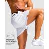 G Gradual Men’s Running Athletic Shorts with Zipper Pocket 5″/ 7″ Lightweight Quick Dry Gym Workout Shorts for Tennis Active(White)