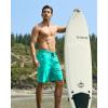 G Gradual Men’s Swim Trunks 9″ Quick Dry Swimming Board Shorts with Zipper Pockets Swimwear Bathing Suit for Men No Liner(Cyan)