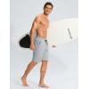 G Gradual Men’s Swim Trunks 9″ Quick Dry Swimming Board Shorts with Zipper Pockets Swimwear Bathing Suit for Men No Liner(Light Grey)