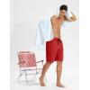 G Gradual Men’s Swim Trunks 9″ Quick Dry Swimming Board Shorts with Zipper Pockets Swimwear Bathing Suit for Men No Liner(Red)