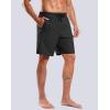 G Gradual Mens Swim Trunks with Compression Liner 7″ Quick Dry Board Shorts Swimsuit Bathing Suit for Men with Zipper Pockets(Black)