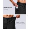 G Gradual Mens Swim Trunks with Compression Liner 7″ Quick Dry Board Shorts Swimsuit Bathing Suit for Men with Zipper Pockets(Black)