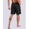 G Gradual Mens Swim Trunks with Compression Liner 7″ Quick Dry Board Shorts Swimsuit Bathing Suit for Men with Zipper Pockets(Black)