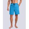 G Gradual Mens Swim Trunks with Compression Liner 7″ Quick Dry Board Shorts Swimsuit Bathing Suit for Men with Zipper Pockets(Blue)