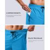 G Gradual Mens Swim Trunks with Compression Liner 7″ Quick Dry Board Shorts Swimsuit Bathing Suit for Men with Zipper Pockets(Blue)
