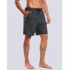 G Gradual Mens Swim Trunks with Compression Liner 7″ Quick Dry Board Shorts Swimsuit Bathing Suit for Men with Zipper Pockets(Dark Grey)