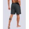 G Gradual Mens Swim Trunks with Compression Liner 7″ Quick Dry Board Shorts Swimsuit Bathing Suit for Men with Zipper Pockets(Dark Grey)
