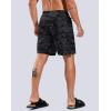 G Gradual Mens Swim Trunks with Compression Liner 7″ Quick Dry Board Shorts Swimsuit Bathing Suit for Men with Zipper Pockets(Grey Camo)