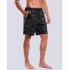 G Gradual Mens Swim Trunks with Compression Liner 7″ Quick Dry Board Shorts Swimsuit Bathing Suit for Men with Zipper Pockets(Grey Camo)