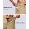 G Gradual Mens Swim Trunks with Compression Liner 7″ Quick Dry Board Shorts Swimsuit Bathing Suit for Men with Zipper Pockets(Khaki)