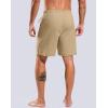 G Gradual Mens Swim Trunks with Compression Liner 7″ Quick Dry Board Shorts Swimsuit Bathing Suit for Men with Zipper Pockets(Khaki)