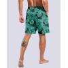G Gradual Mens Swim Trunks with Compression Liner 7″ Quick Dry Board Shorts Swimsuit Bathing Suit for Men with Zipper Pockets(Leaf)