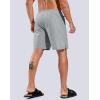 G Gradual Mens Swim Trunks with Compression Liner 7″ Quick Dry Board Shorts Swimsuit Bathing Suit for Men with Zipper Pockets(Light Grey)