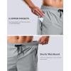 G Gradual Mens Swim Trunks with Compression Liner 7″ Quick Dry Board Shorts Swimsuit Bathing Suit for Men with Zipper Pockets(Light Grey)