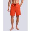 G Gradual Mens Swim Trunks with Compression Liner 7″ Quick Dry Board Shorts Swimsuit Bathing Suit for Men with Zipper Pockets(Orange)