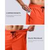 G Gradual Mens Swim Trunks with Compression Liner 7″ Quick Dry Board Shorts Swimsuit Bathing Suit for Men with Zipper Pockets(Orange)