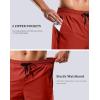 G Gradual Mens Swim Trunks with Compression Liner 7″ Quick Dry Board Shorts Swimsuit Bathing Suit for Men with Zipper Pockets(Red)