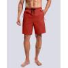 G Gradual Mens Swim Trunks with Compression Liner 7″ Quick Dry Board Shorts Swimsuit Bathing Suit for Men with Zipper Pockets(Red)