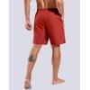 G Gradual Mens Swim Trunks with Compression Liner 7″ Quick Dry Board Shorts Swimsuit Bathing Suit for Men with Zipper Pockets(Red)