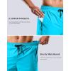 G Gradual Mens Swim Trunks with Compression Liner 7″ Quick Dry Board Shorts Swimsuit Bathing Suit for Men with Zipper Pockets(Sky Blue)