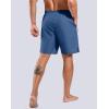 G Gradual Mens Swim Trunks with Compression Liner 7″ Quick Dry Board Shorts Swimsuit Bathing Suit for Men with Zipper Pockets(Slate Blue)