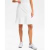 G Gradual Skorts Skirts for Women with 5 Pockets 20″ Knee Length Golf Skirt Modest Long Tennis Athletic Skirts for Women(A-white)