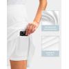 G Gradual Skorts Skirts for Women with 5 Pockets 20″ Knee Length Golf Skirt Modest Long Tennis Athletic Skirts for Women(A-white)