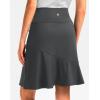 G Gradual Skorts Skirts for Women with 5 Pockets 20″ Knee Length Golf Skirt Modest Long Tennis Athletic Skirts for Women(Dark Grey)