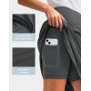 G Gradual Skorts Skirts for Women with 5 Pockets 20″ Knee Length Golf Skirt Modest Long Tennis Athletic Skirts for Women(Dark Grey)