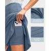 G Gradual Skorts Skirts for Women with 5 Pockets 20″ Knee Length Golf Skirt Modest Long Tennis Athletic Skirts for Women(Dusty Blue)