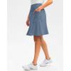 G Gradual Skorts Skirts for Women with 5 Pockets 20″ Knee Length Golf Skirt Modest Long Tennis Athletic Skirts for Women(Dusty Blue)